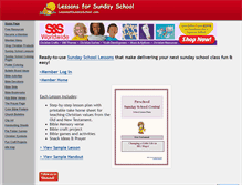 Tablet Screenshot of lessons4sundayschool.com